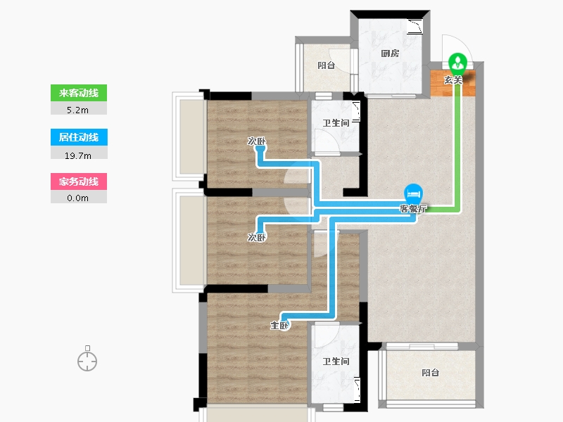 四川省-成都市-正黄翡翠堂-81.28-户型库-动静线