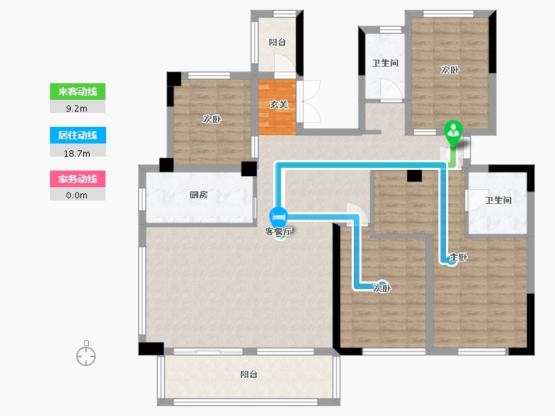 福建省-宁德市-霞浦世邦・三千府-130.74-户型库-动静线