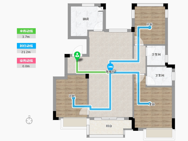 浙江省-绍兴市-中梁越江府-86.52-户型库-动静线