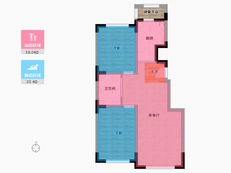 吉林省-长春市-万龙银河城北区-56.94-户型库-动静分区