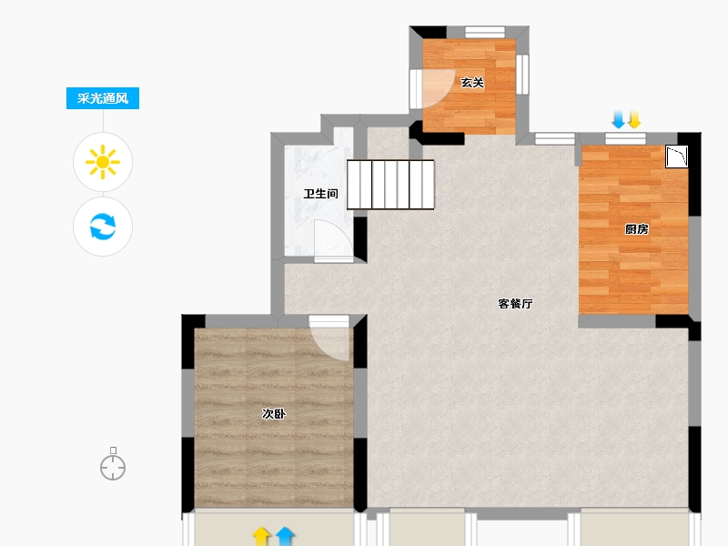 吉林省-长春市-力旺林溪湖-65.16-户型库-采光通风