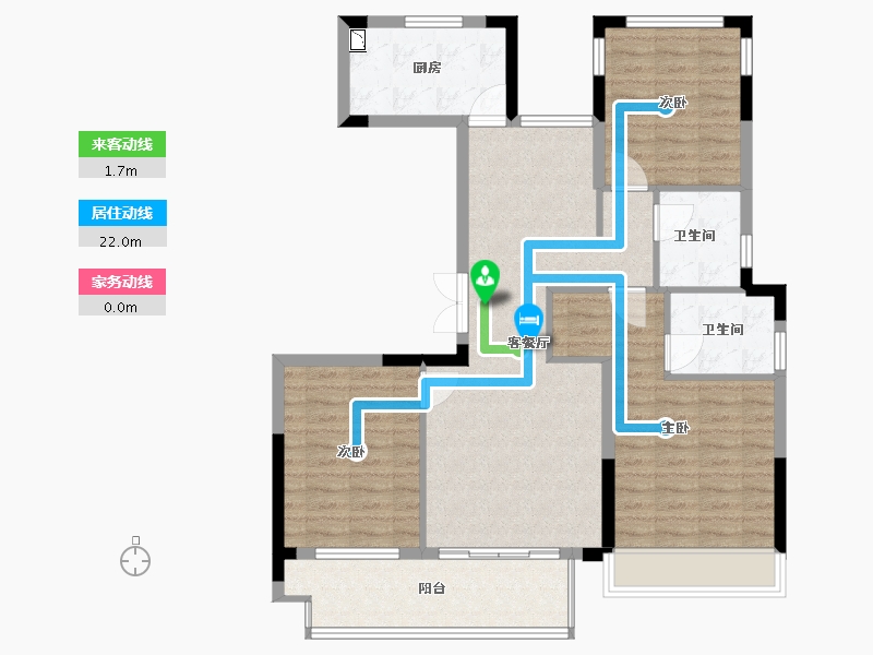 浙江省-绍兴市-中梁越江府-94.40-户型库-动静线