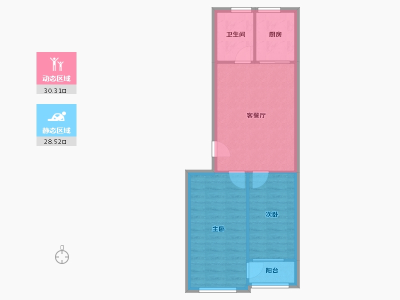 山东省-威海市-盛德世纪新城-53.16-户型库-动静分区