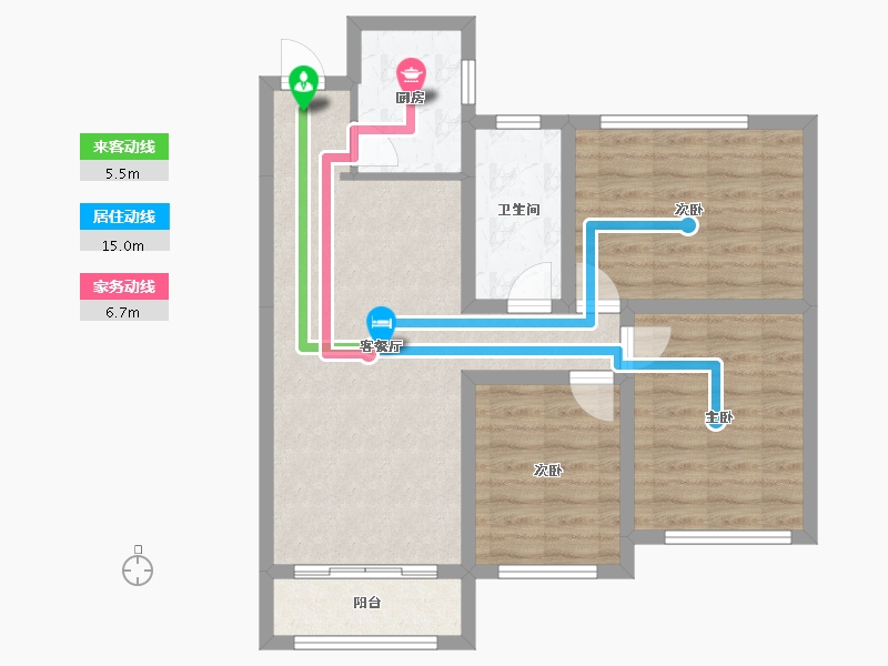 江苏省-镇江市-御东国际-75.76-户型库-动静线