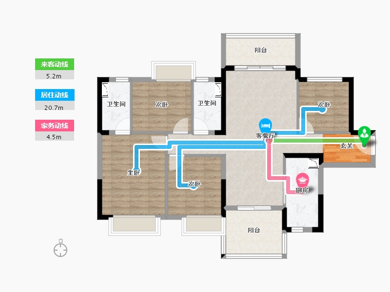 广东省-惠州市-华润置地万象天汇-97.93-户型库-动静线