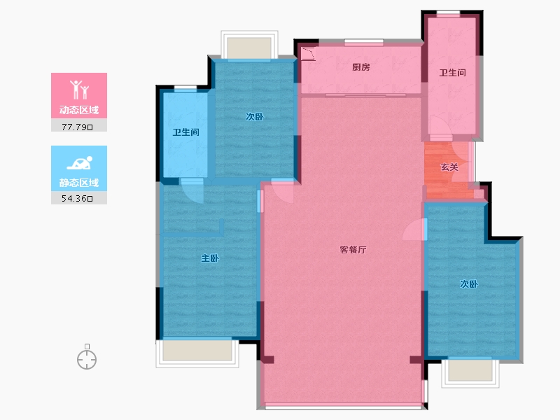 吉林省-长春市-华润置地紫境-119.12-户型库-动静分区