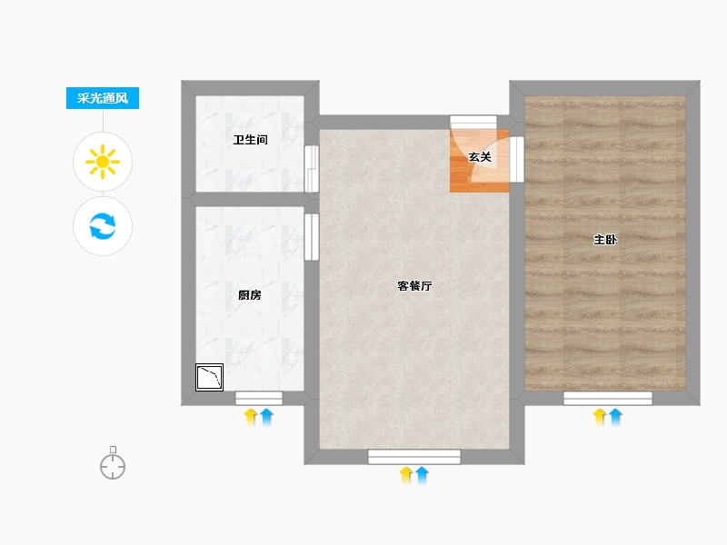 吉林省-长春市-万龙银河城北区-41.32-户型库-采光通风