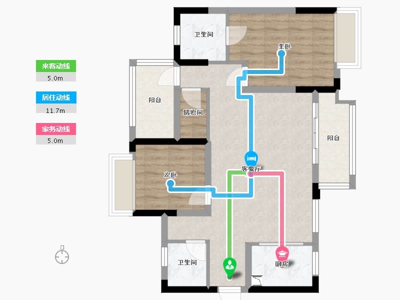 四川省-内江市-金科时代中心-74.44-户型库-动静线