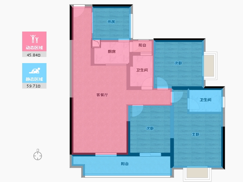 四川省-德阳市-雍湖大院-93.21-户型库-动静分区