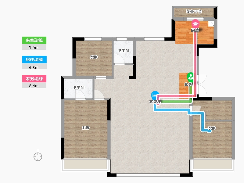 吉林省-长春市-宝裕悦兰湾・二期兰锦-114.23-户型库-动静线