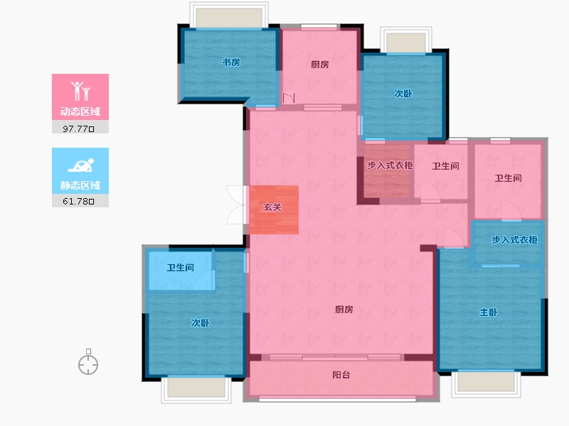 江苏省-镇江市-红星天铂-144.00-户型库-动静分区