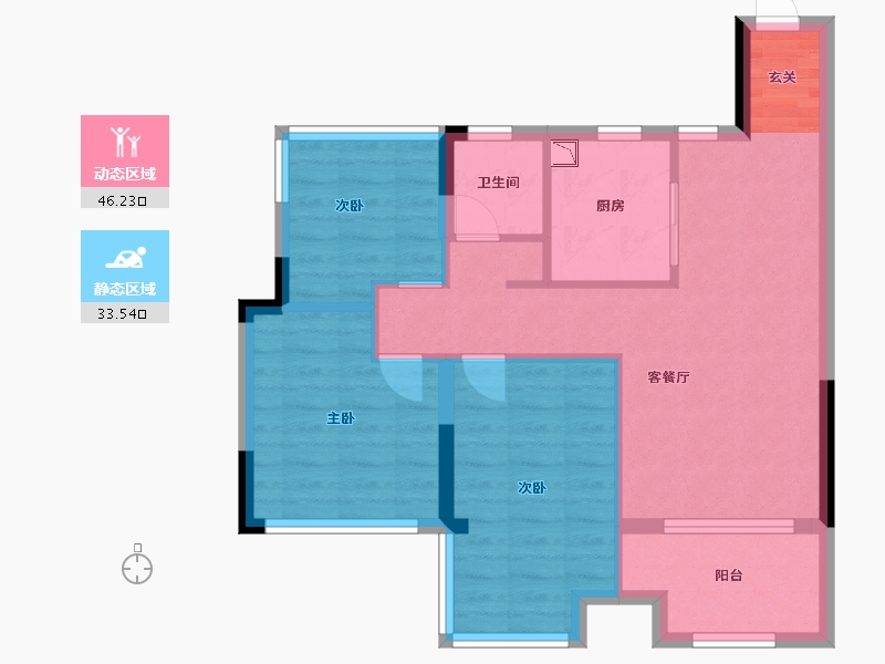 江苏省-镇江市-四季金辉观岚-71.20-户型库-动静分区