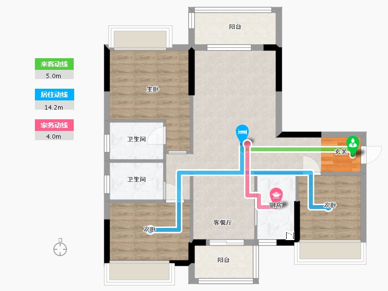 广东省-中山市-敏捷贝斯小镇-85.69-户型库-动静线