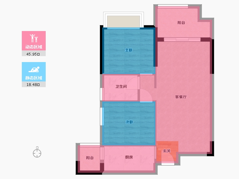 广东省-中山市-敏捷贝斯小镇-57.74-户型库-动静分区