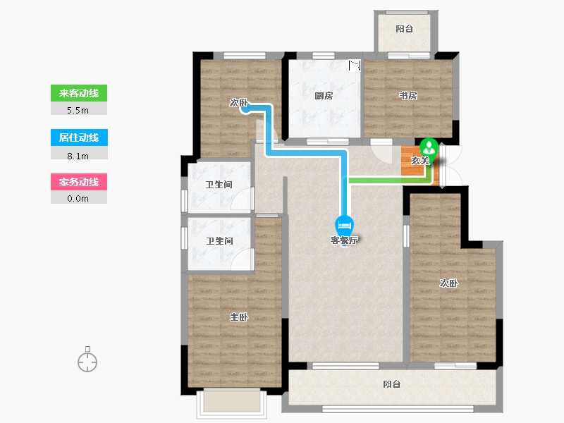 江苏省-镇江市-红星天铂-113.60-户型库-动静线