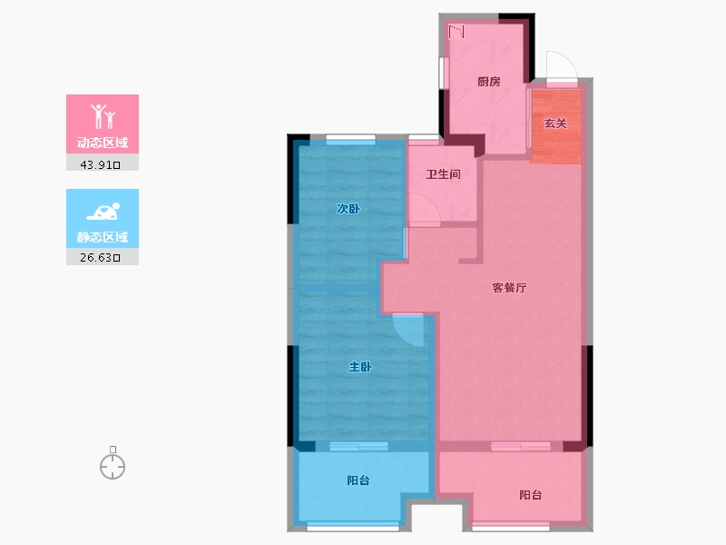 江苏省-镇江市-四季金辉观岚-62.40-户型库-动静分区