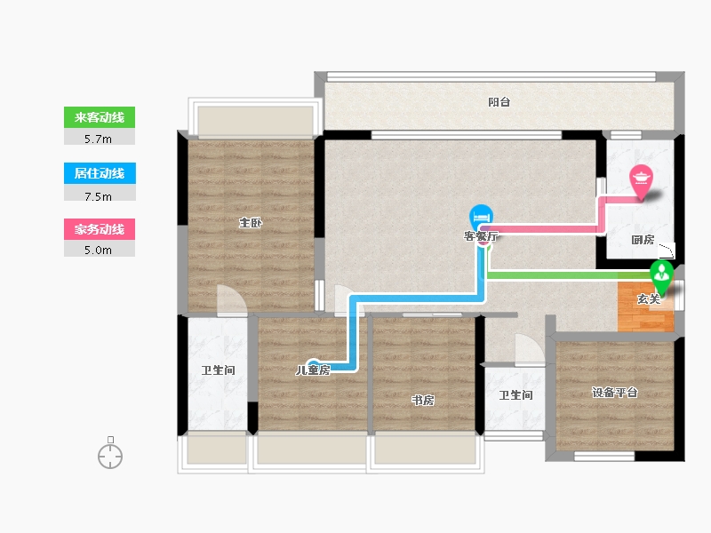 贵州省-六盘水市-新城凤凰�_-101.01-户型库-动静线