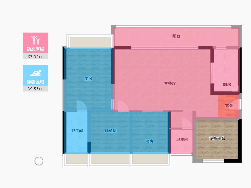 贵州省-六盘水市-新城凤凰�_-101.01-户型库-动静分区