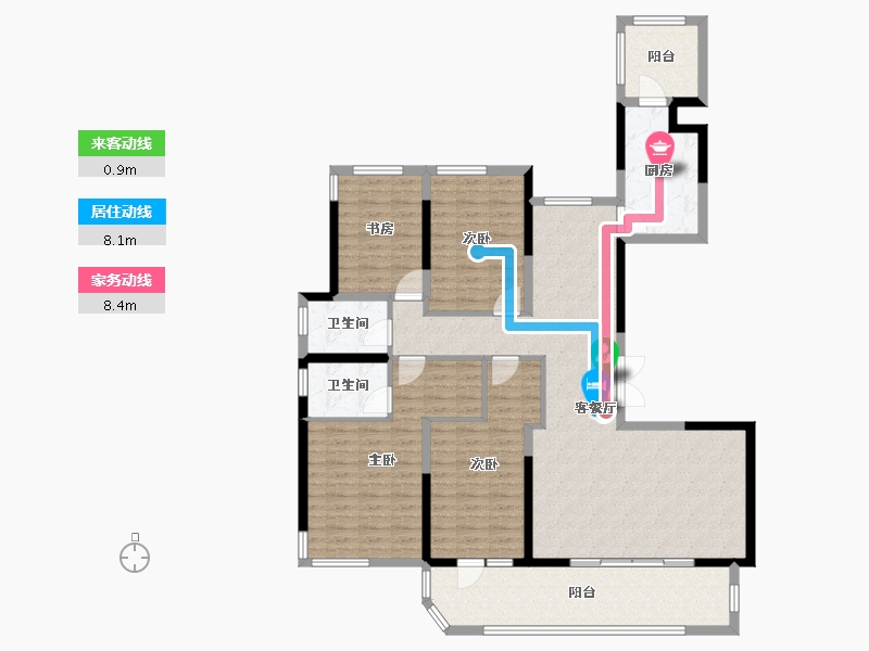 广西壮族自治区-南宁市-保利冠江墅-133.33-户型库-动静线