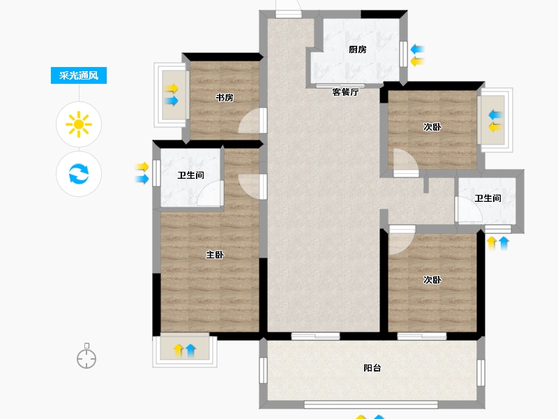 广西壮族自治区-南宁市-彰泰红-91.20-户型库-采光通风