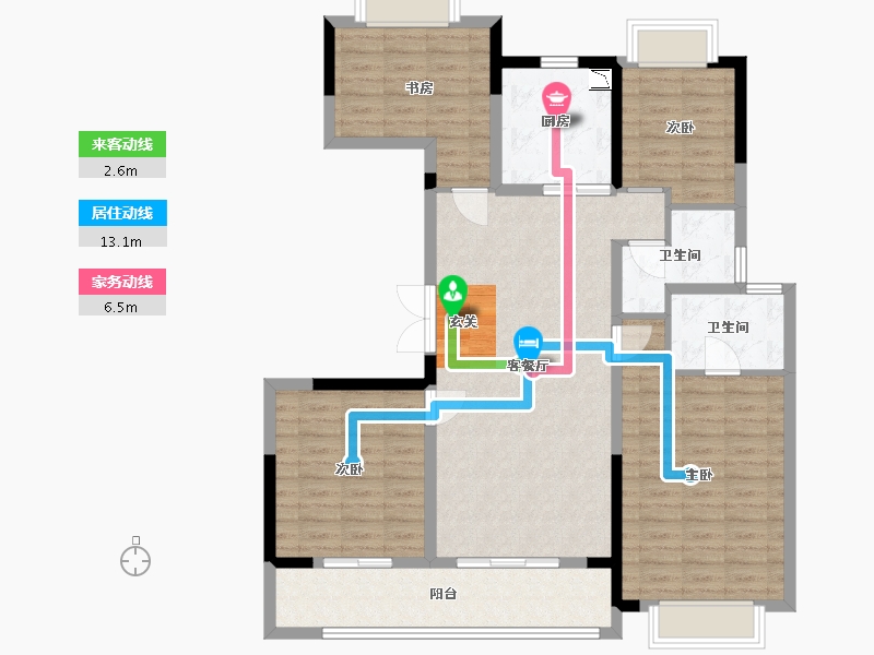 江苏省-镇江市-红星天铂-112.00-户型库-动静线