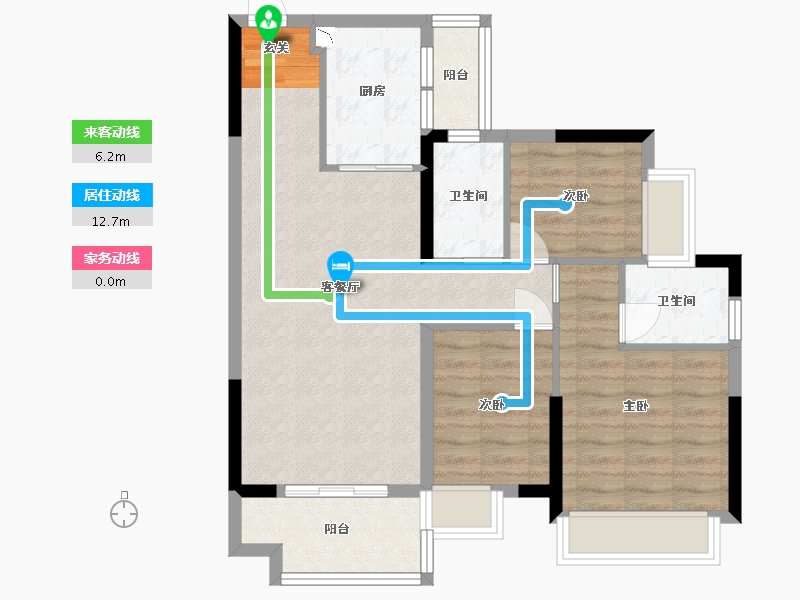 广东省-中山市-星光喜寓-76.81-户型库-动静线