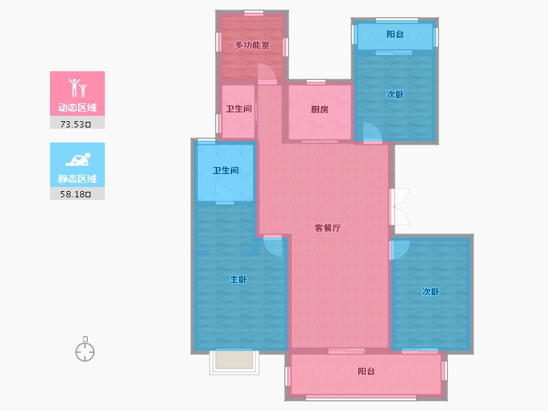 广西壮族自治区-南宁市-彰泰红-117.89-户型库-动静分区