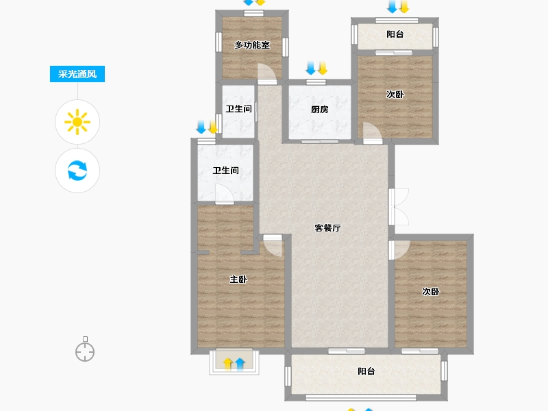 广西壮族自治区-南宁市-彰泰红-117.89-户型库-采光通风