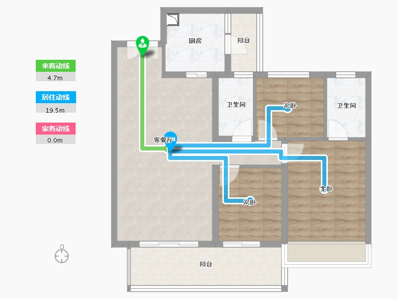 贵州省-遵义市-中国铁建・西派府-84.40-户型库-动静线