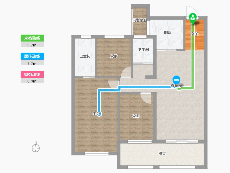 湖北省-十堰市-百强世纪城|百强中心-91.02-户型库-动静线