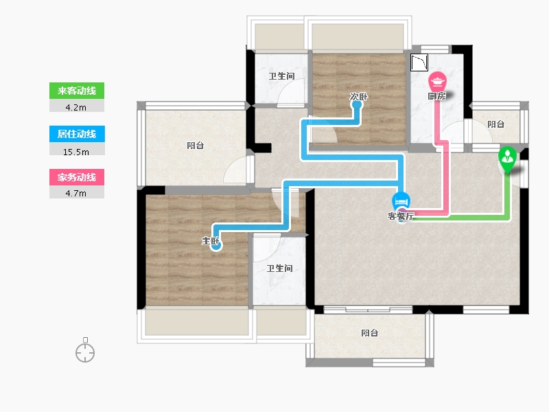 广东省-惠州市-美悦湾-69.36-户型库-动静线