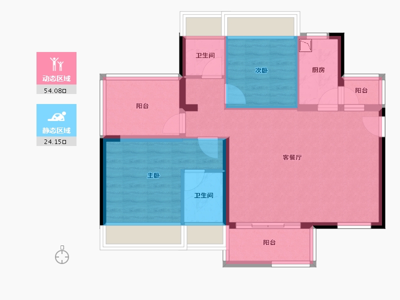 广东省-惠州市-美悦湾-69.36-户型库-动静分区