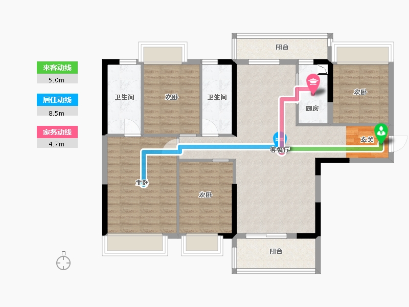 广东省-中山市-敏捷贝斯小镇-101.79-户型库-动静线