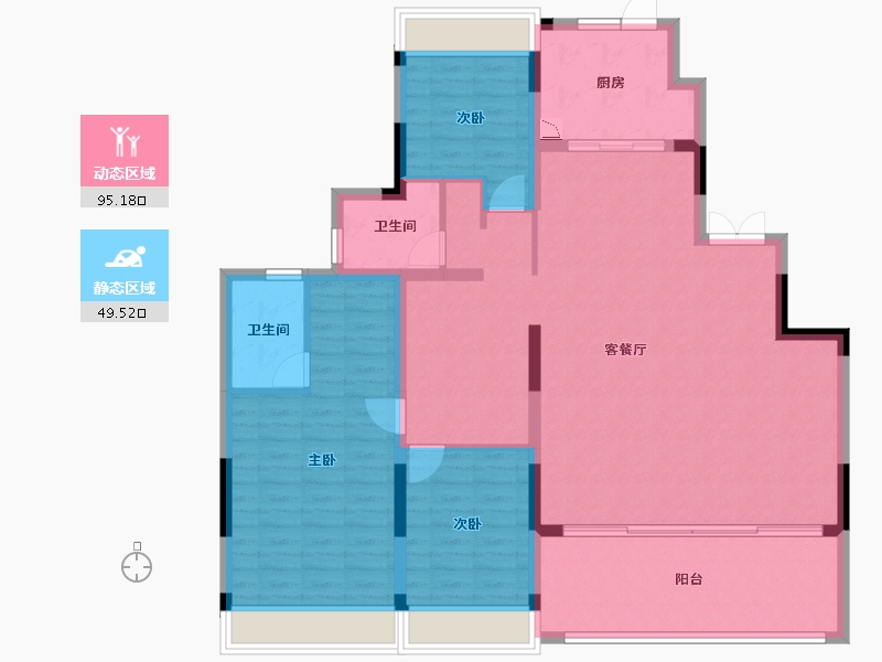 贵州省-遵义市-中国铁建・西派府-131.97-户型库-动静分区