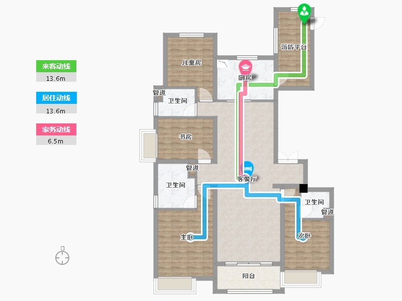 山西省-太原市-保利海德公园・海德府-120.34-户型库-动静线