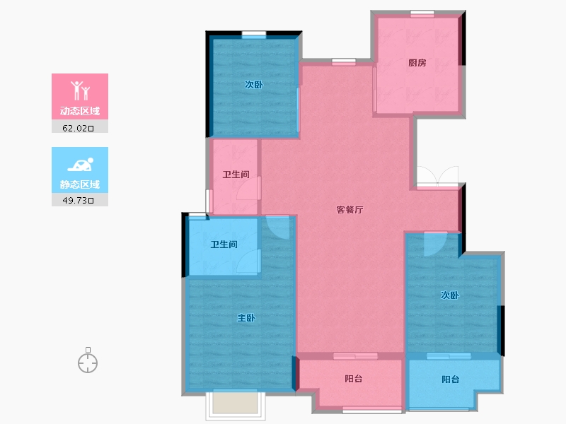 浙江省-嘉兴市-优优景苑-101.84-户型库-动静分区