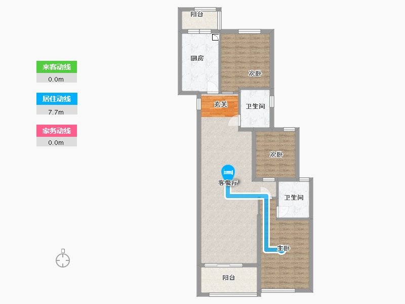 山东省-济南市-济南恒大悦珑台-102.40-户型库-动静线