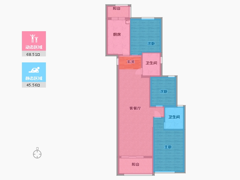 山东省-济南市-济南恒大悦珑台-102.40-户型库-动静分区