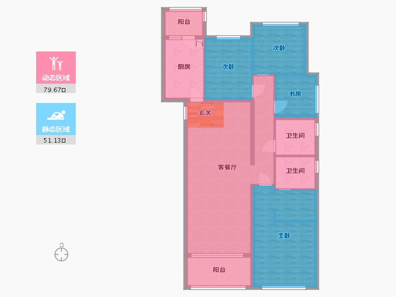 山东省-济南市-济南恒大悦珑台-117.60-户型库-动静分区