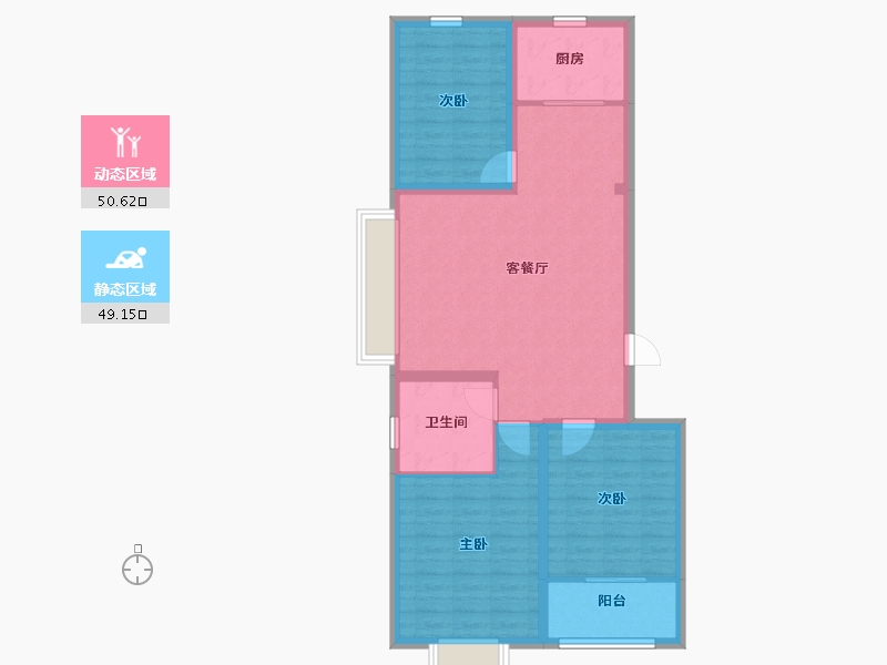 山东省-潍坊市-金砖城玺园-90.00-户型库-动静分区