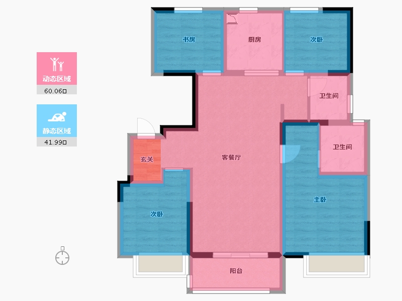 山东省-济南市-万科金色悦城新著-90.24-户型库-动静分区