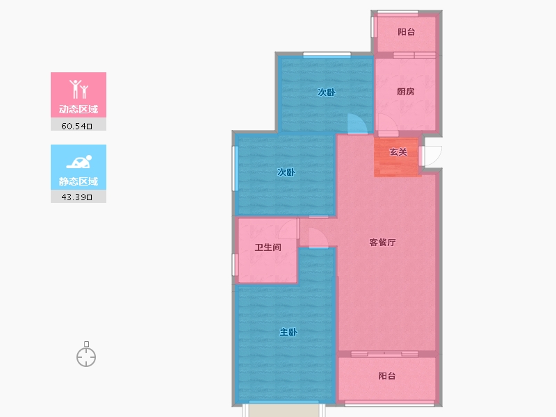 山东省-济南市-济南恒大悦珑台-94.40-户型库-动静分区