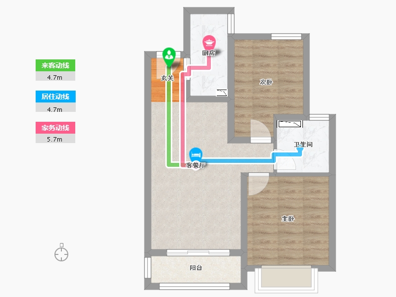 河北省-石家庄市-石家庄・融创城-55.49-户型库-动静线