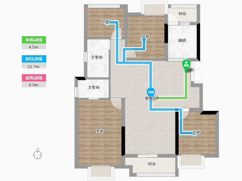 重庆-重庆市-金科中建集美阳光-97.20-户型库-动静线