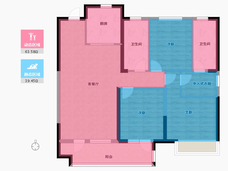 山东省-烟台市-龙湖春江悦茗-92.00-户型库-动静分区