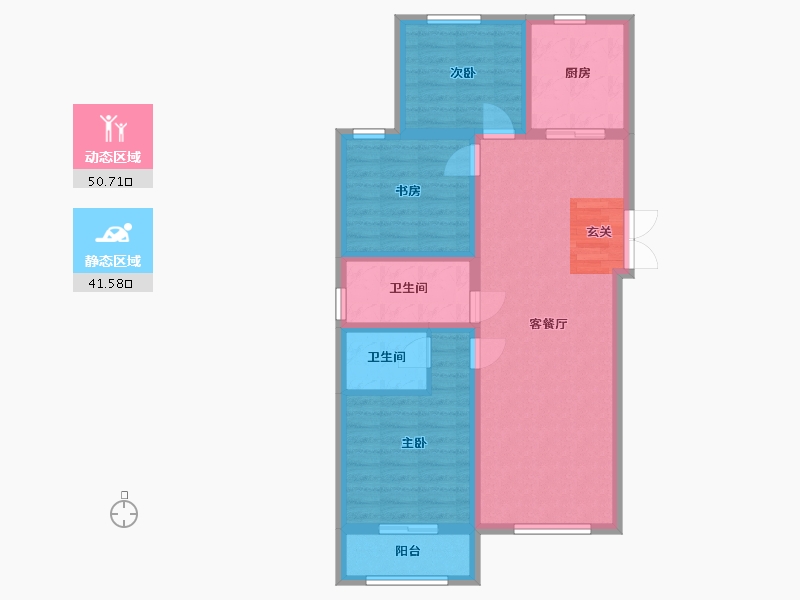 河北省-廊坊市-胜芳紫金华府-82.11-户型库-动静分区