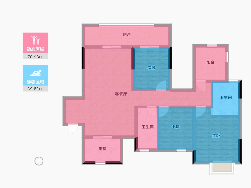 广西壮族自治区-南宁市-兴进�B府-98.69-户型库-动静分区