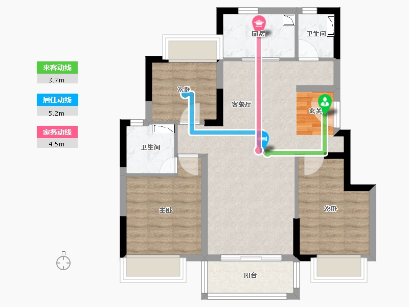 广东省-东莞市-唐商翰林府-72.24-户型库-动静线