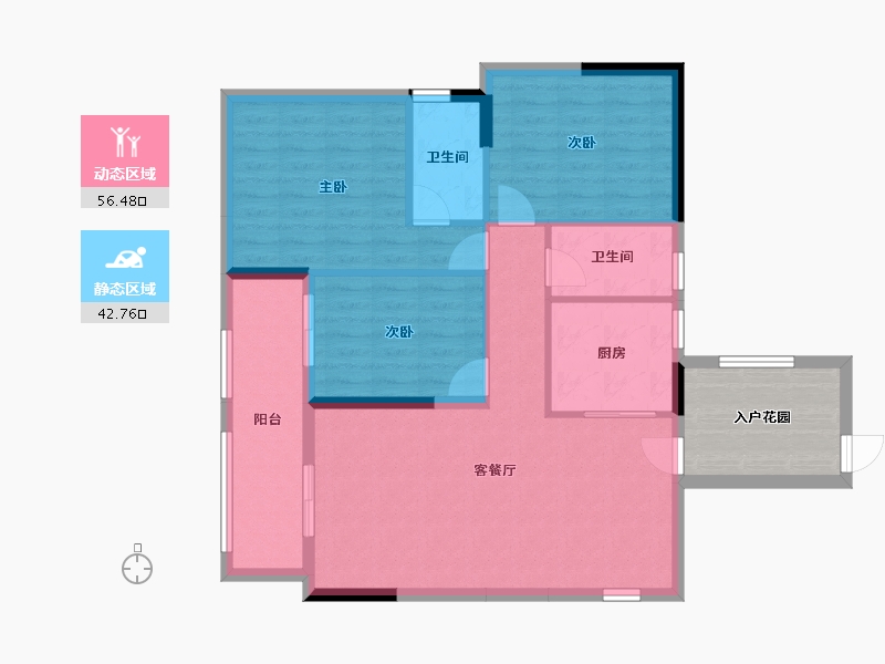 广东省-江门市-锦绣嘉园-97.53-户型库-动静分区