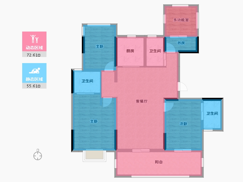 广西壮族自治区-南宁市-彰泰红-114.58-户型库-动静分区